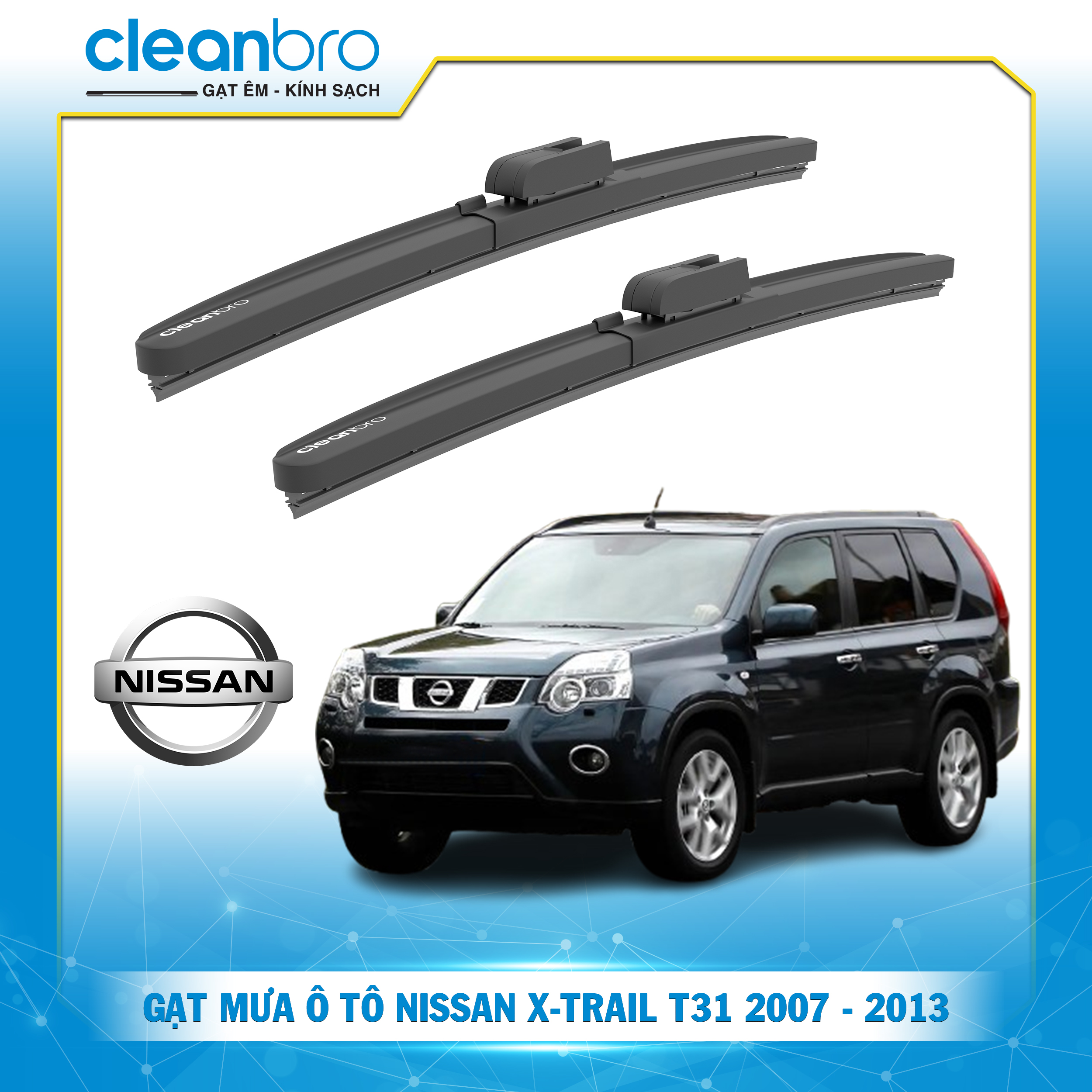 Gạt mưa ô tô hiệu ứng lá sen Nissan X-Trail T31 [2007-2013]